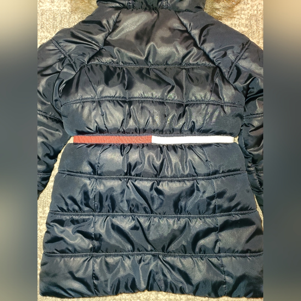 Tommy Hilfiger Toddler Girl Longline Faux Fur-Trim Puffer Jacket - Picture 4 of 9